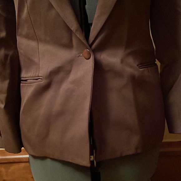 Tahari Vintage 100% Pure Wool Brown Single-Button Blazer - Size 6 - Picture 3 of 10